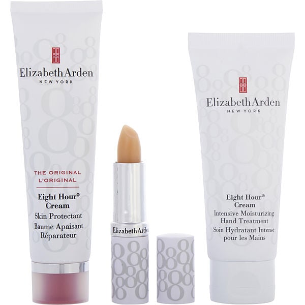 Elizabeth Arden Eight Hour Cream Beauty Must-Haves Set: Skin Protectant 1.7 oz + Hand Treatment 2.3 oz + Lip Protectant Stick 0.13 oz --3pcs