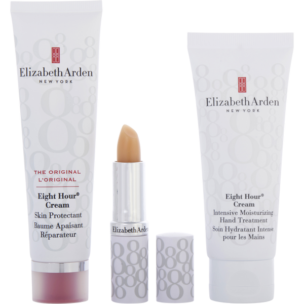 Elizabeth Arden Eight Hour Cream Beauty Must-Haves Set: Skin Protectant 1.7 oz + Hand Treatment 2.3 oz + Lip Protectant Stick 0.13 oz --3pcs