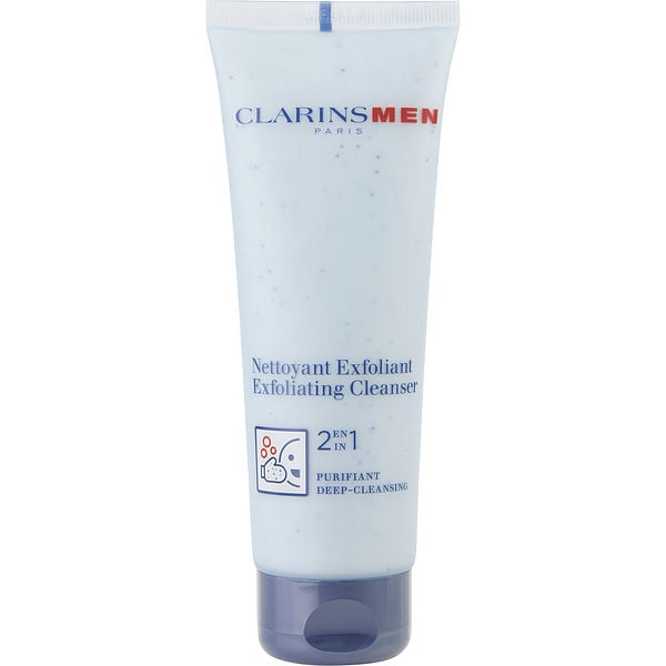 Clarins Mens Face Wash Men Exfoliating Cleanser 2 In 1 --4.4 oz