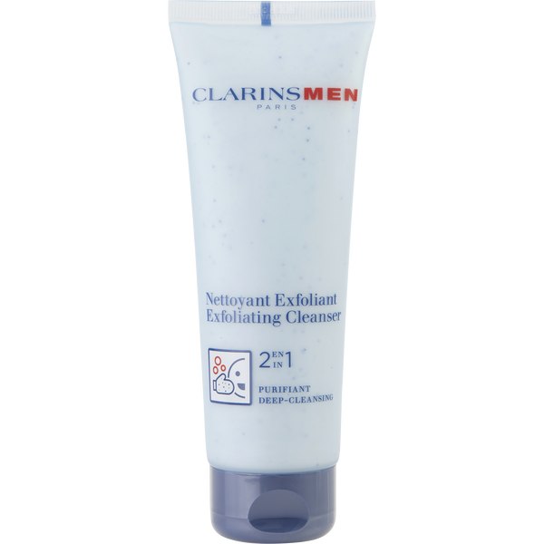 Clarins Mens Face Wash Men Exfoliating Cleanser 2 In 1 --4.4 oz