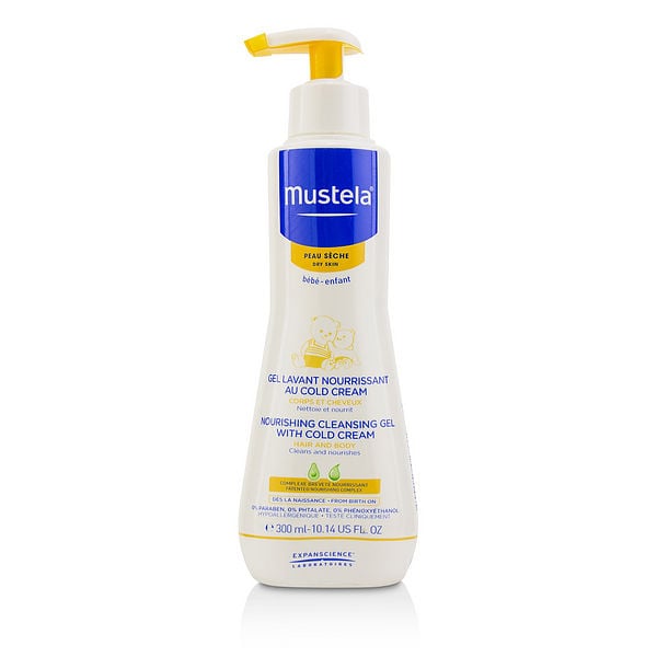 Mustela Nourishing Cleansing Gel With Cold Cream For Hair & Body - For Dry Skin 300ml/10.14oz