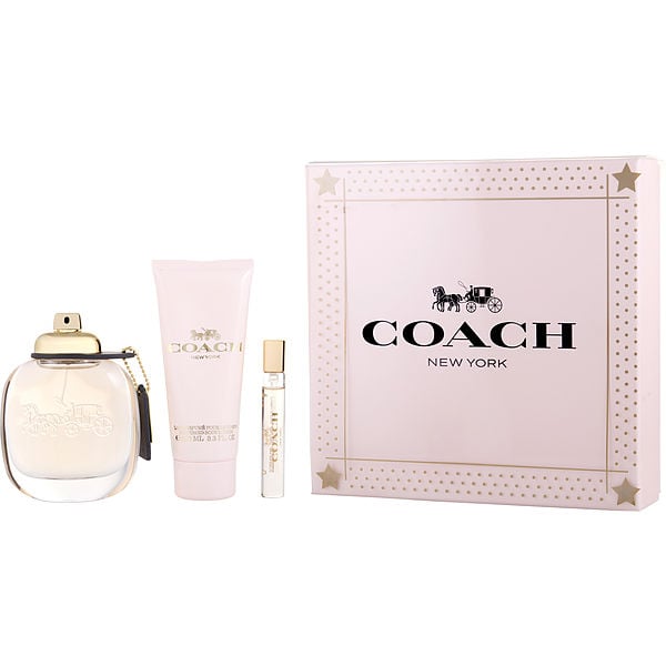 Coach Eau De Parfum Spray 3 oz & Body Lotion 3.3 oz & Eau De Parfum Spray 0.25 oz Mini