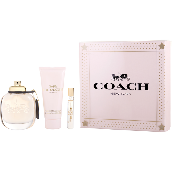 Coach Eau De Parfum Spray 3 oz & Body Lotion 3.3 oz & Eau De Parfum Spray 0.25 oz Mini
