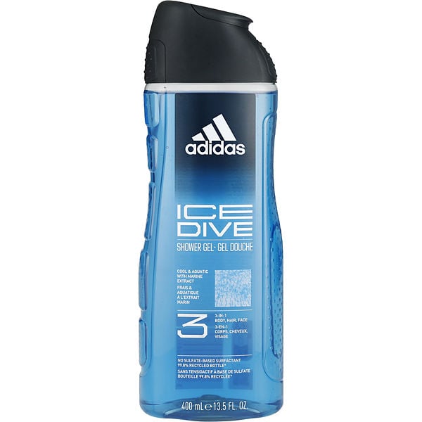 Adidas Ice Dive 3 In 1 Body, Hair & Face Shower Gel 13.5 oz