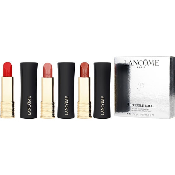 Lancome L'Absolu Trio Rouge Best Shades: Rose Nu Cream # 06, Rose Nature Cream # 11 + Caprice De Rouge Cream # 132 3x4.2ml/0.14oz