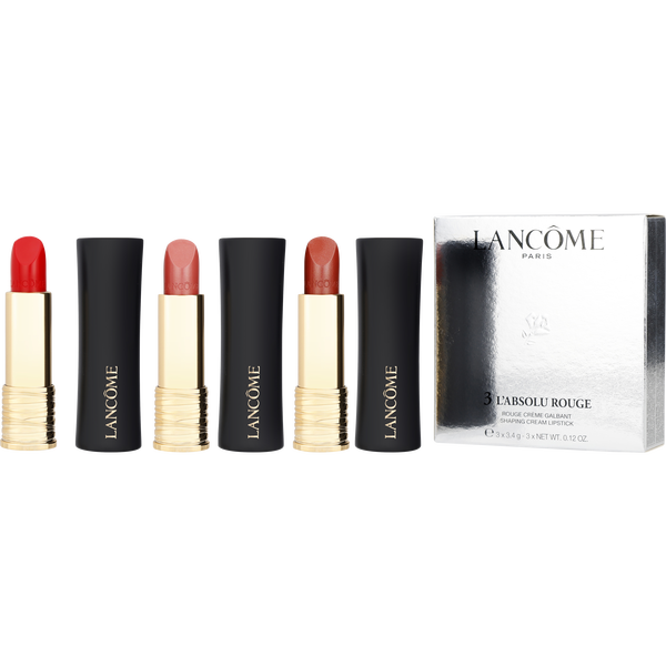 Lancome L'Absolu Trio Rouge Best Shades: Rose Nu Cream # 06, Rose Nature Cream # 11 + Caprice De Rouge Cream # 132 3x4.2ml/0.14oz