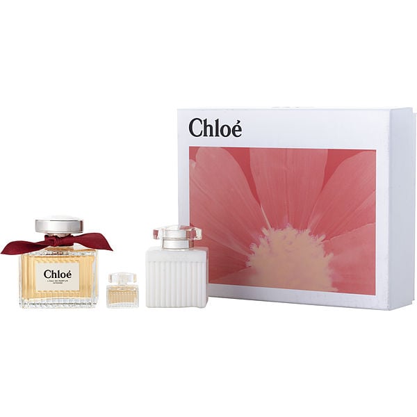 Chloe L'Eau De Parfum Intense Eau De Parfum Intense Refillable Spray 3.3 oz & Body Lotion 3.3 oz & Eau De Parfum 0.16 oz Mini