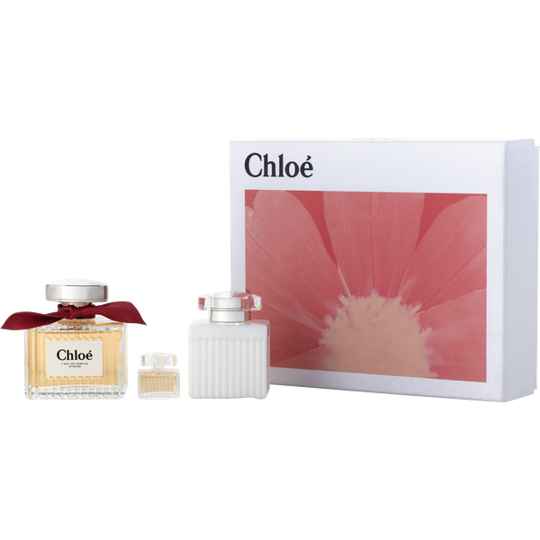 Chloe L'Eau De Parfum Intense Eau De Parfum Intense Refillable Spray 3.3 oz & Body Lotion 3.3 oz & Eau De Parfum 0.16 oz Mini
