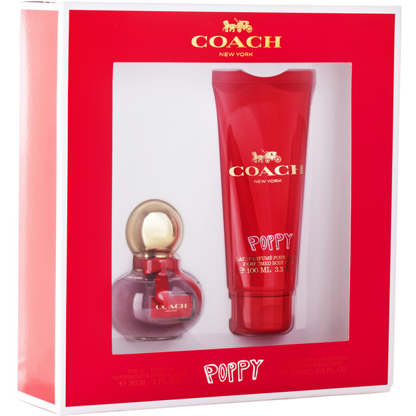 Coach Poppy Eau De Parfum Spray 1 oz & Body Lotion 3.4 oz
