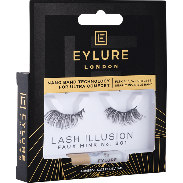 Eylure Lash Illusion False Lashes (Adhesive Included) - # 301 1pair