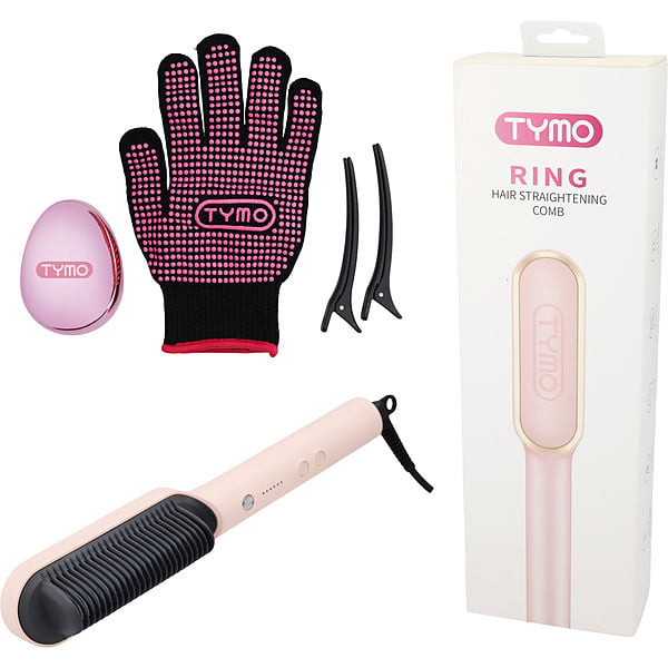 Tymo Ring Hair Straightening Comb - Pink