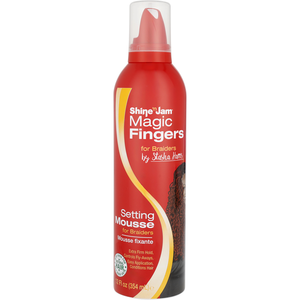 Shine 'N Jam Magic Fingers Setting Mousse For Braiders 12 oz