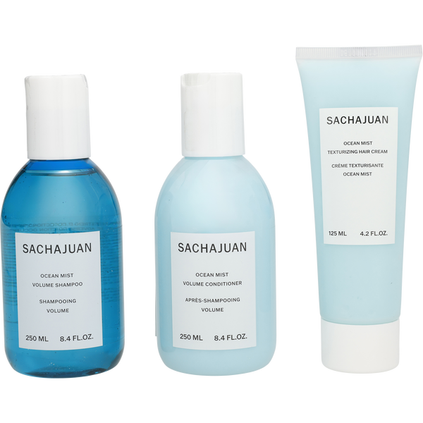 Sachajuan Ocean Mist Volume Kit - Shampoo 8.4 oz & Conditioner 8.4 oz & Texturizing Hair Cream 4.2 oz